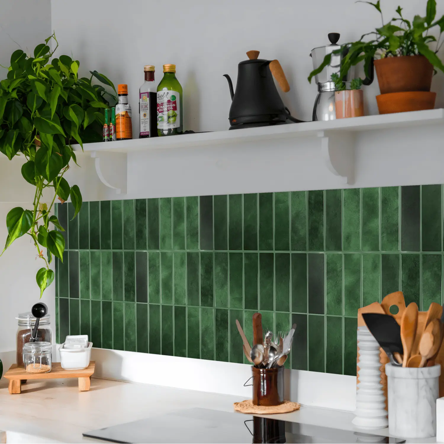 Plaktegels Stretti Mosgroen – Zelfklevende wandtegels