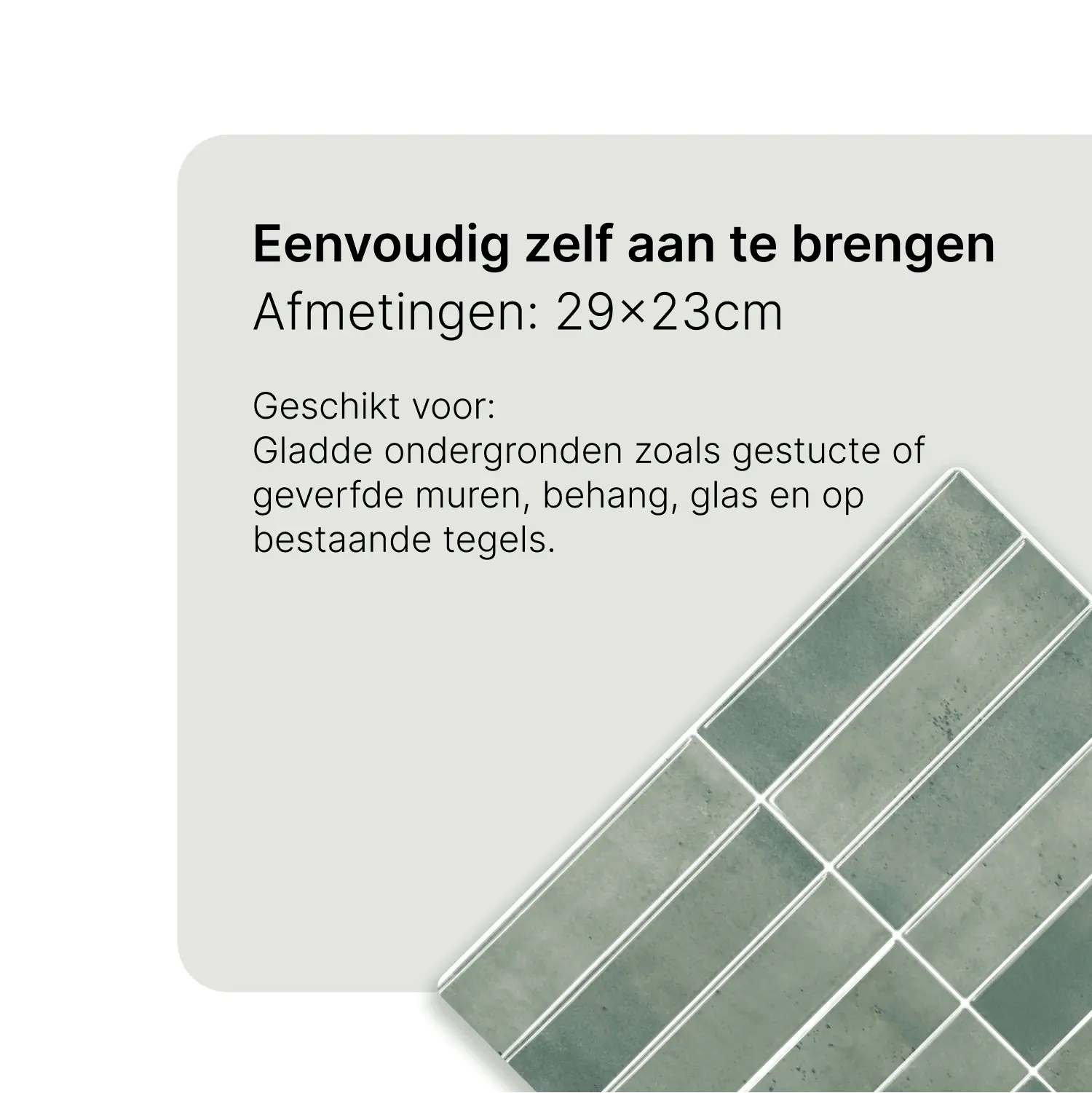 afmetingen van de plak tegels
