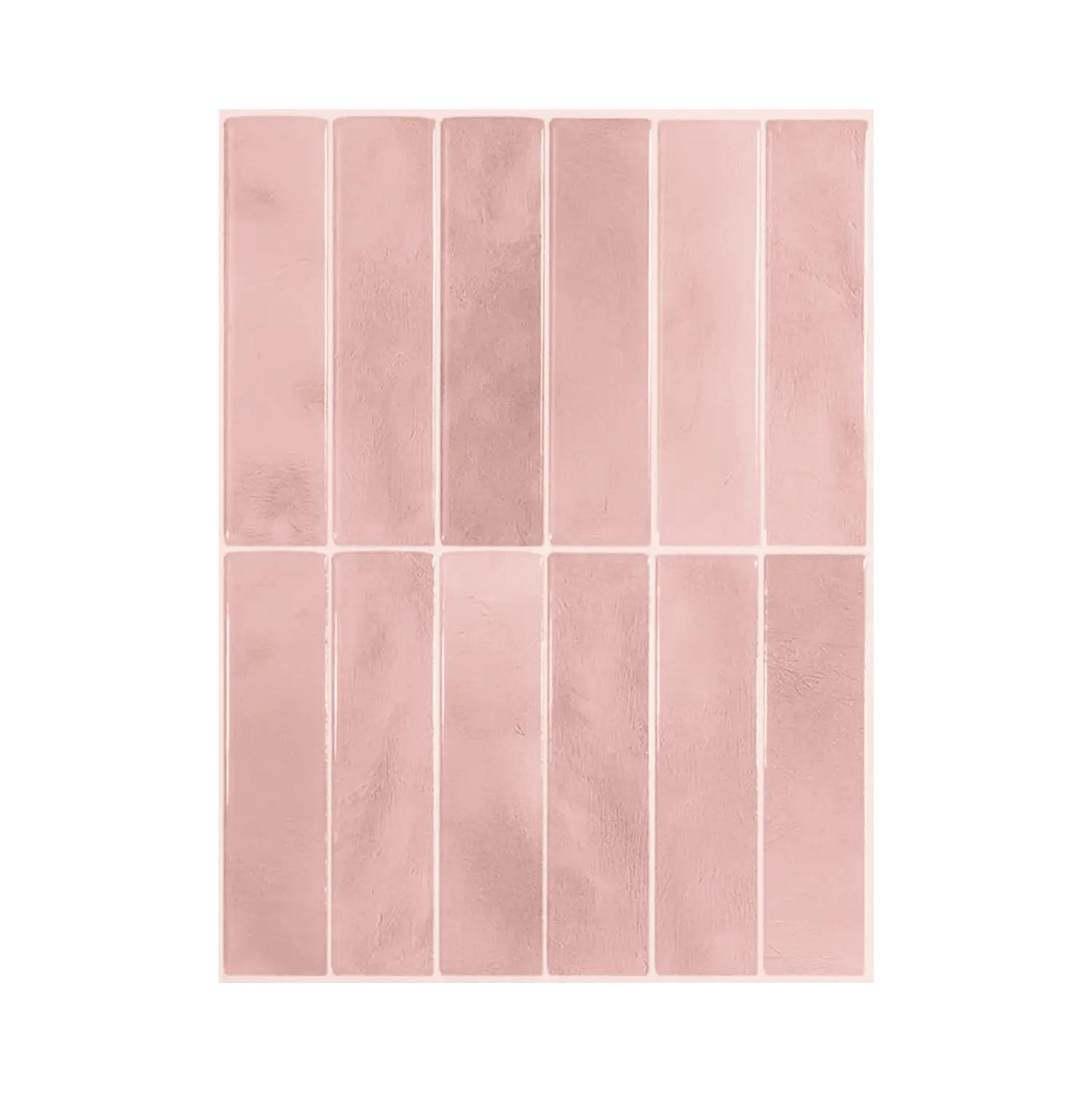 plaktegel in roze licht